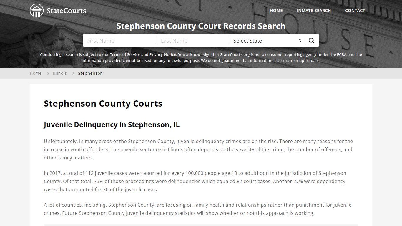 Stephenson County, IL Courts - Records & Cases - StateCourts
