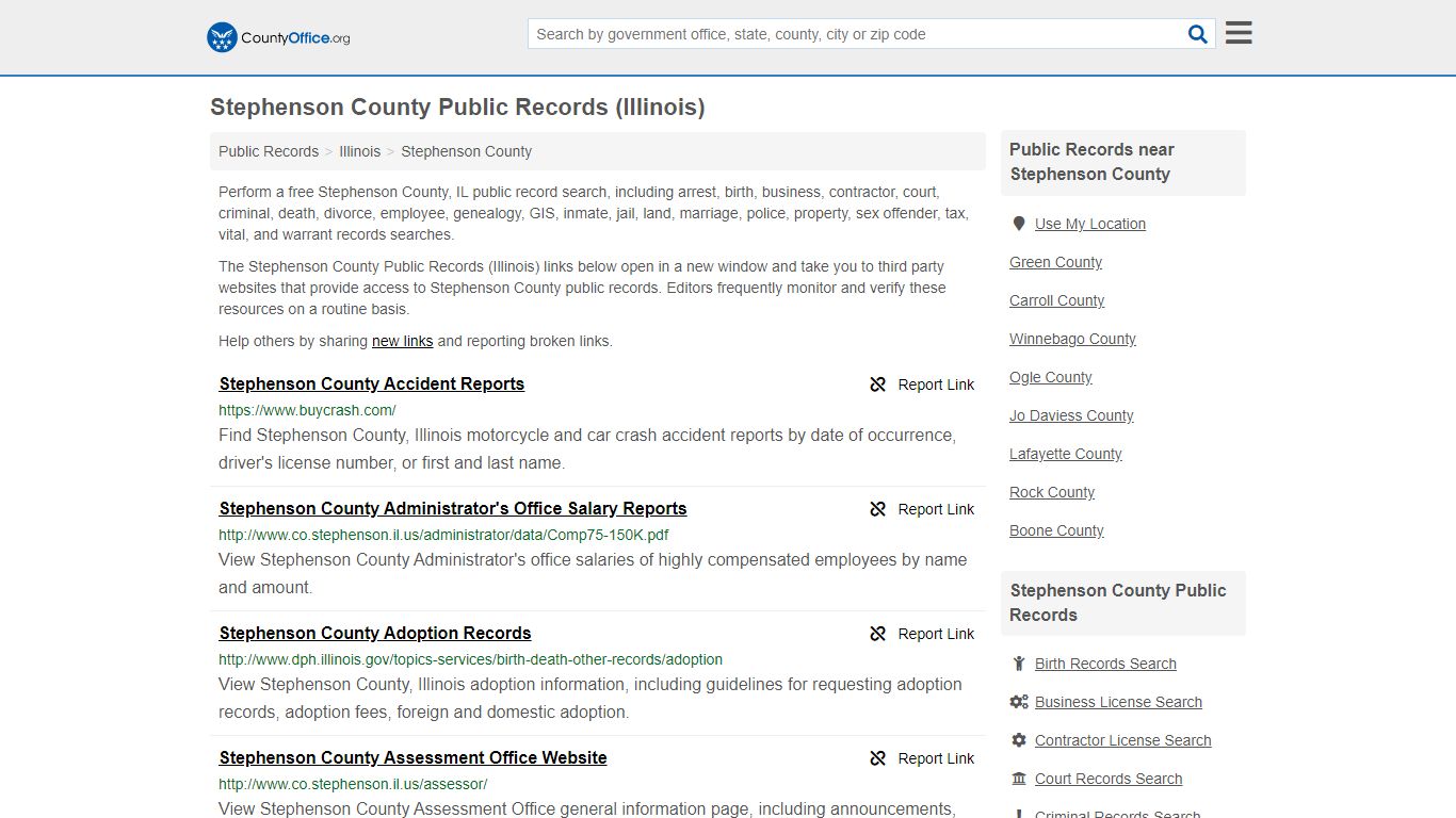 Public Records - Stephenson County, IL (Business, Criminal ...